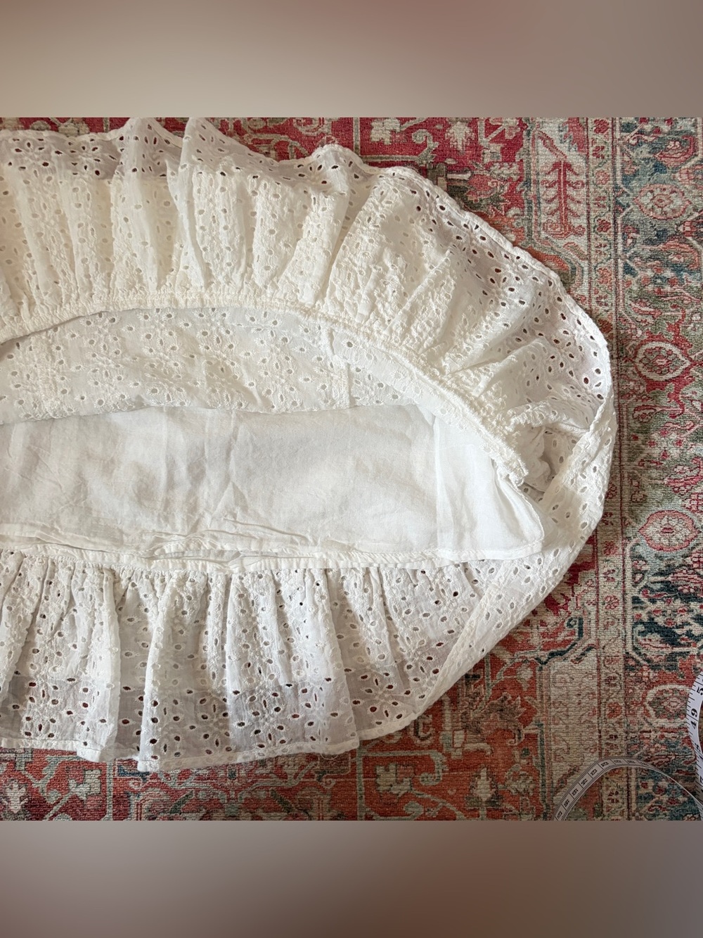White eyelet lace ruffle mini skirt | coconut girl, y2k summer mini skirt - Picture 7 of 9